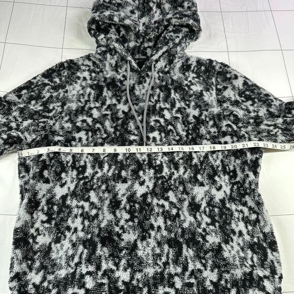 Athleta Sweatshirt Womens Large Black Tugga Sherpa Jacquard Hoodie Fleece Active - Picture 7 of 8